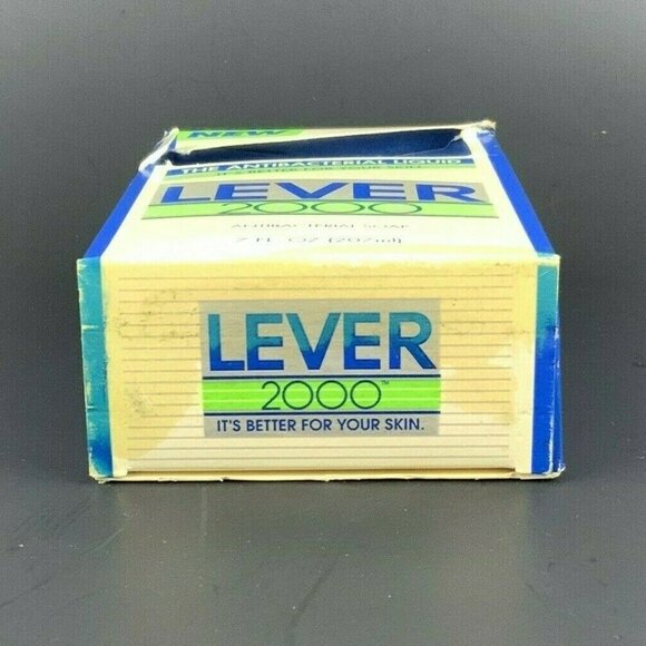 Lever 2000 Antibacterial Liquid Soap 7 Fl Oz Original Box Pump Bottle USA 1992 - Picture 6 of 7